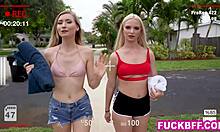 Remaja Lana Sharapova dan teman-temannya menyerbu rumah untuk menikmati kolam renang